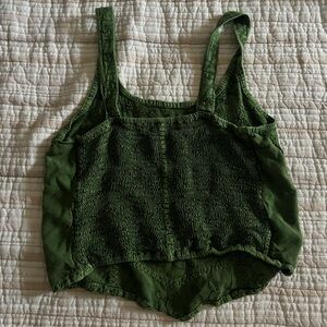 Green asymmetrical tanktop